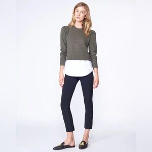 Veronica beard scuba pant nwt navy $295 trouser core nwt zip back 0